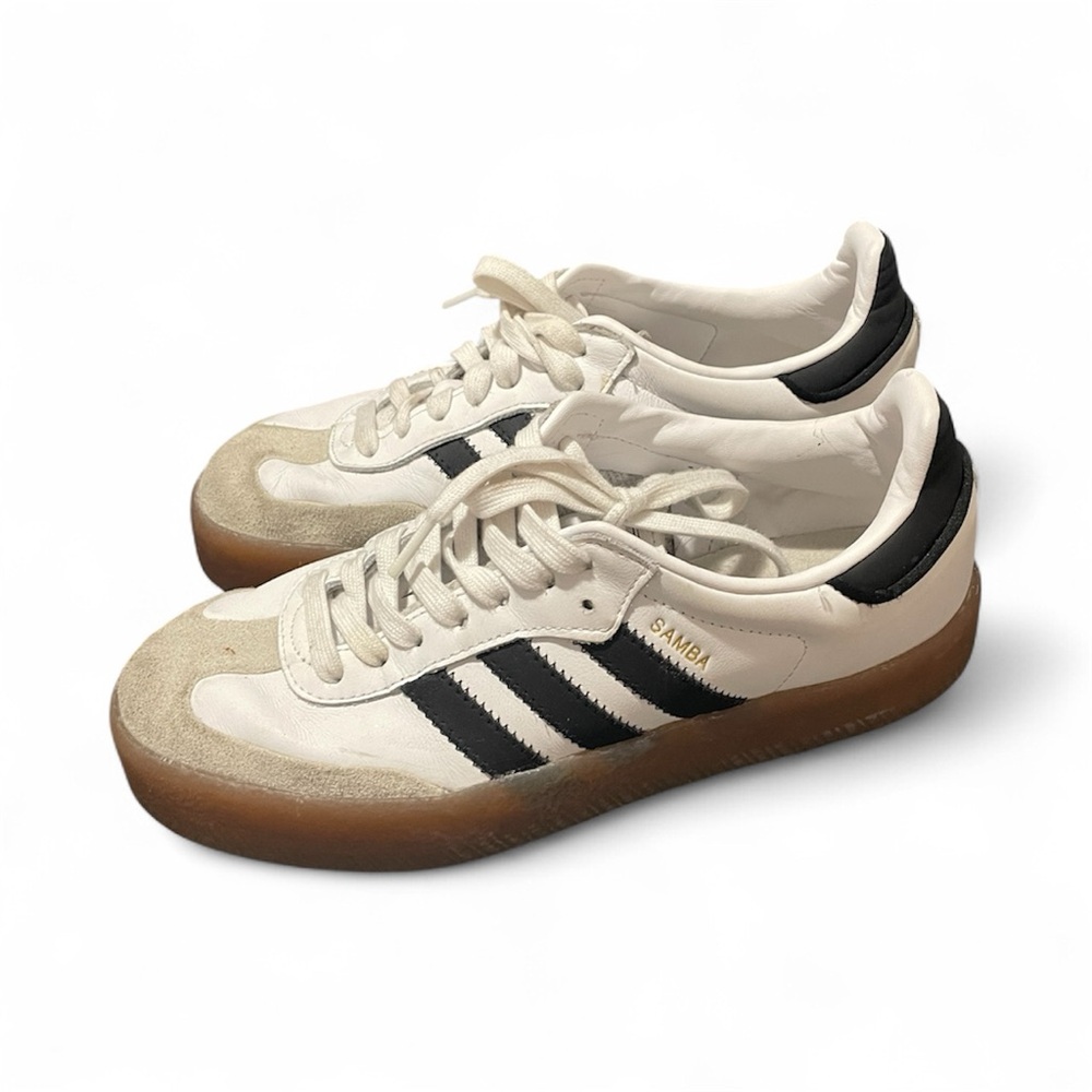Adidas Samba White and Black Womens Shoe Size 7